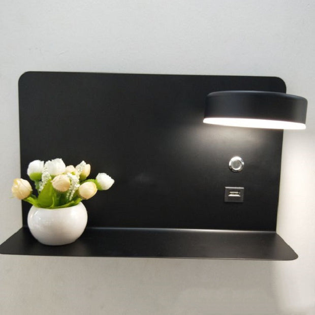Simple Modern Creative Bedside Bedroom Wall Lamp Desk Hotel Wall Led Lamp Usb Mobile Phone Charging Night Light