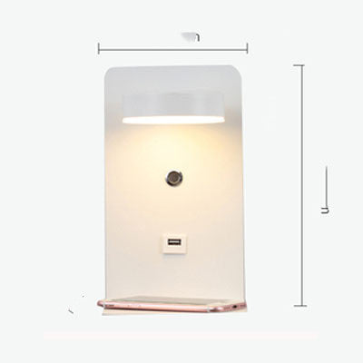 Simple Modern Creative Bedside Bedroom Wall Lamp Desk Hotel Wall Led Lamp Usb Mobile Phone Charging Night Light