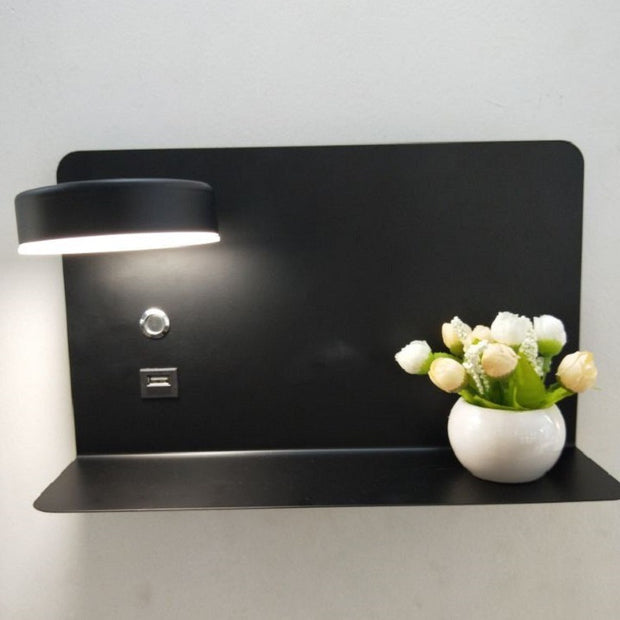 Simple Modern Creative Bedside Bedroom Wall Lamp Desk Hotel Wall Led Lamp Usb Mobile Phone Charging Night Light